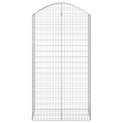 Gabione mit Hochbogen 100x50x180/200 cm Verzinktes Eisen