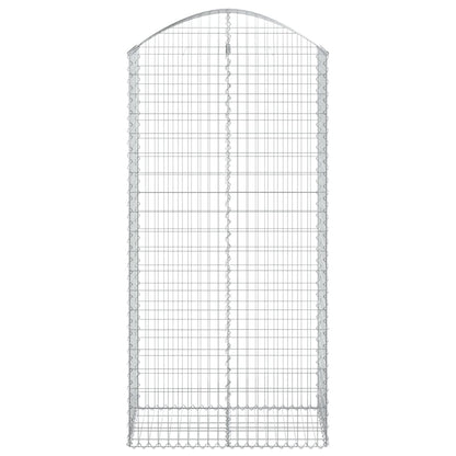 Gabione mit Hochbogen 100x50x200/220 cm Verzinktes Eisen
