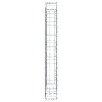 Gabione mit Hochbogen 150x30x220/240 cm Verzinktes Eisen
