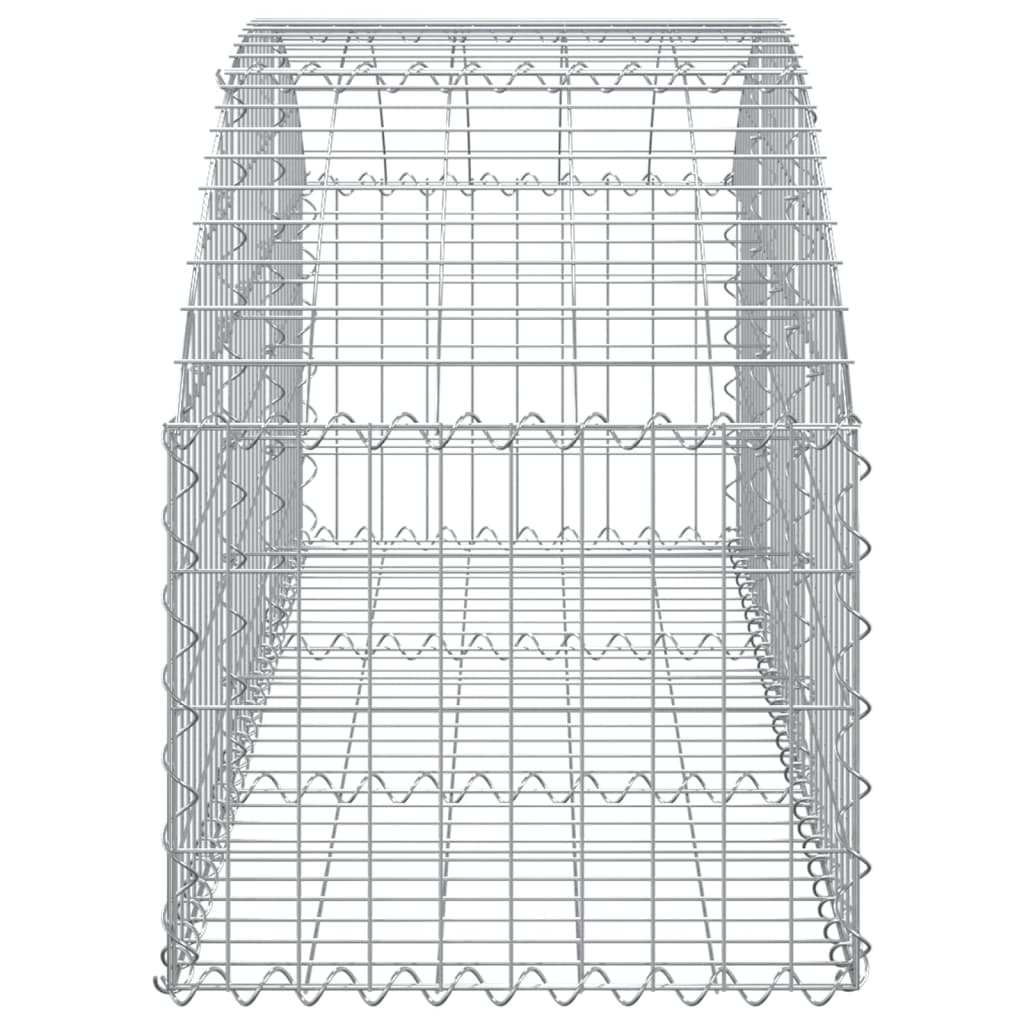 Gabione mit Hochbogen 150x50x40/60 cm Verzinktes Eisen