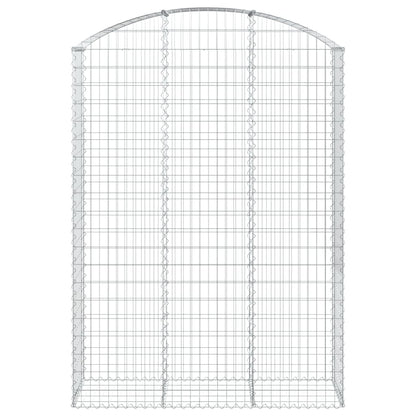 Gabione mit Hochbogen 150x50x200/220 cm Verzinktes Eisen