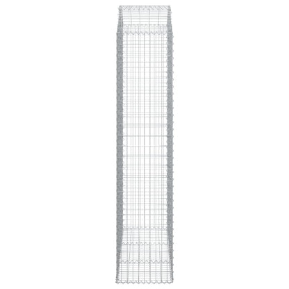 Gabione mit Hochbogen 150x50x220/240 cm Verzinktes Eisen