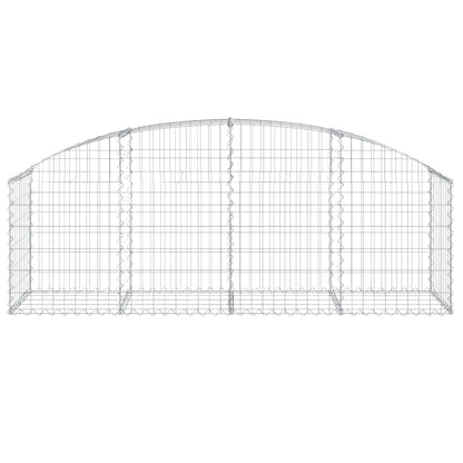 Gabione mit Hochbogen 200x50x60/80 cm Verzinktes Eisen