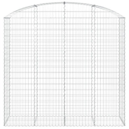 Gabione mit Hochbogen 200x50x180/200 cm Verzinktes Eisen