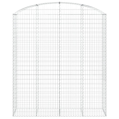 Gabione mit Hochbogen 200x50x220/240 cm Verzinktes Eisen