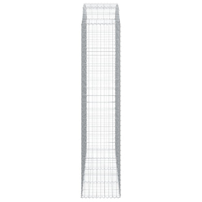 Gabione mit Hochbogen 200x50x220/240 cm Verzinktes Eisen