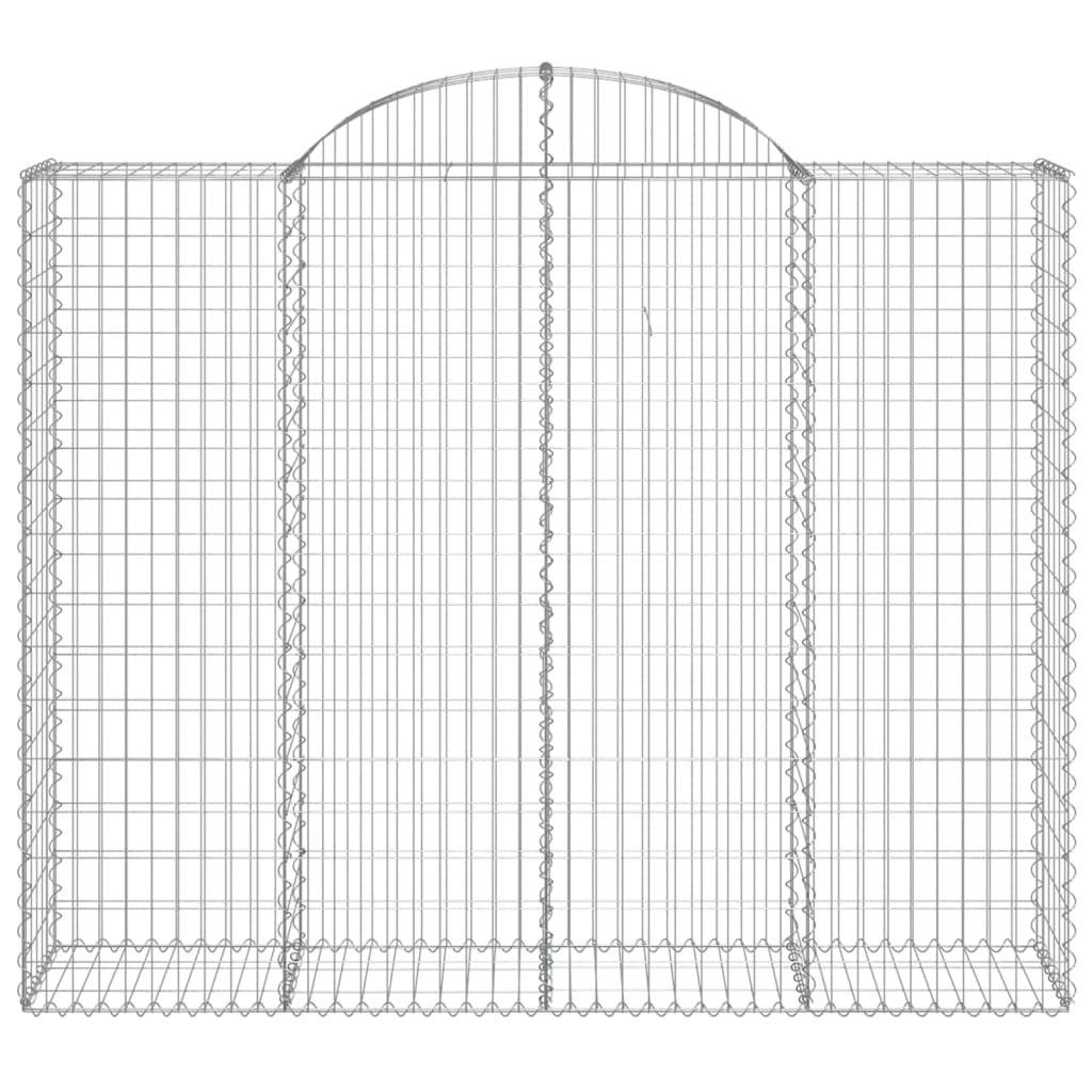 Gabione mit Hochbogen 200x50x160/180 cm Verzinktes Eisen