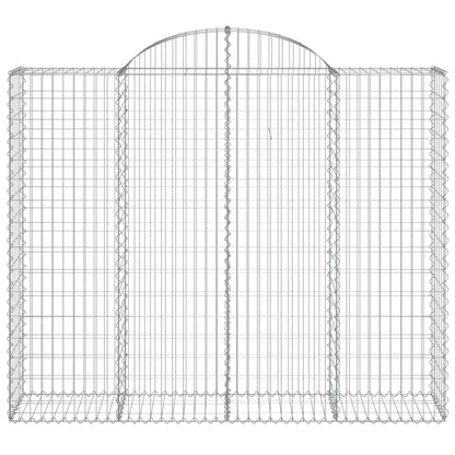 Gabione mit Hochbogen 200x50x160/180 cm Verzinktes Eisen