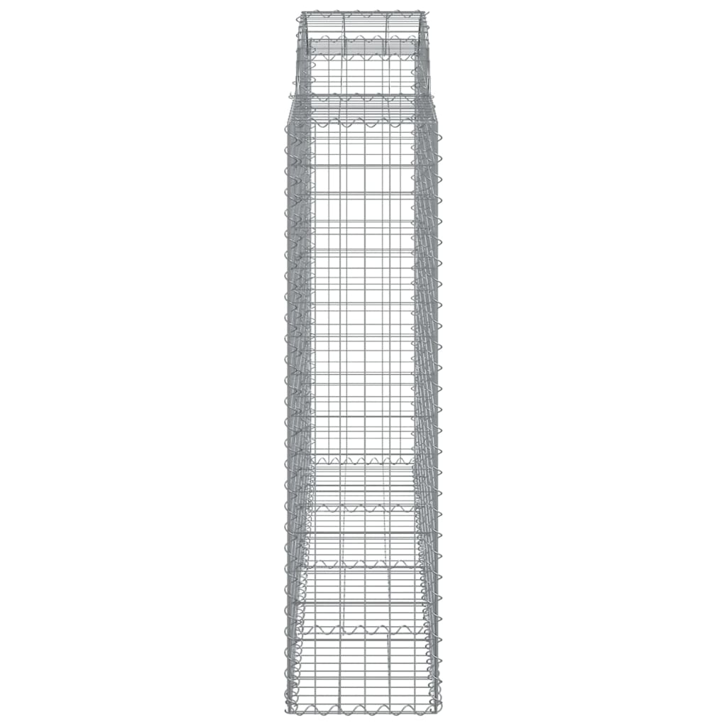 Gabione mit Hochbogen 200x50x160/180 cm Verzinktes Eisen