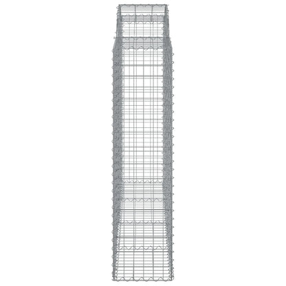 Gabione mit Hochbogen 200x50x160/180 cm Verzinktes Eisen