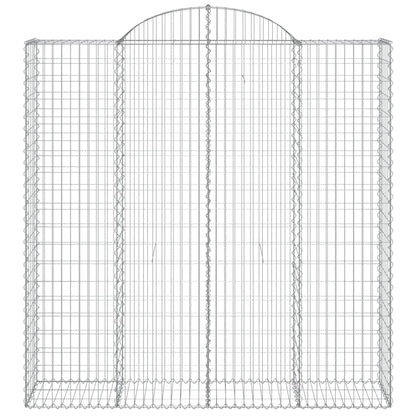 Gabione mit Hochbogen 200x50x200/220 cm Verzinktes Eisen