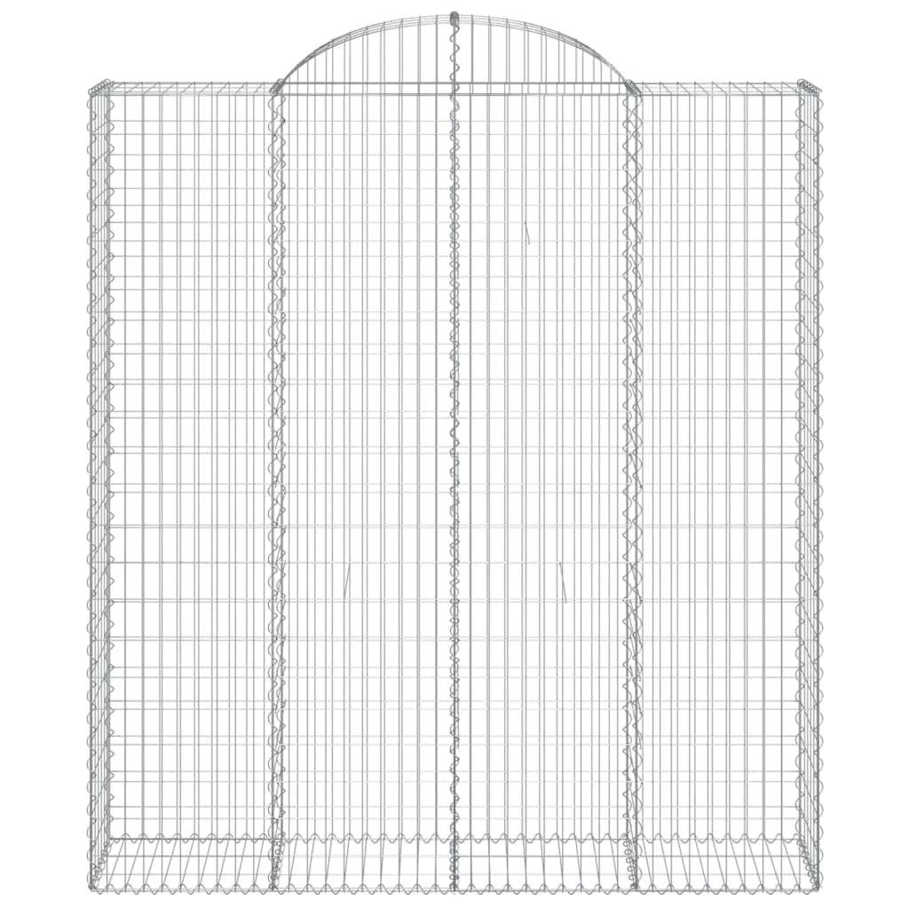 Gabione mit Hochbogen 200x50x220/240 cm Verzinktes Eisen