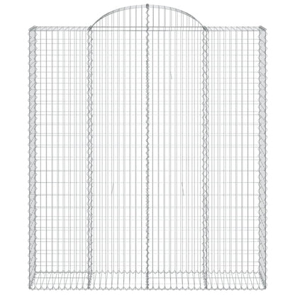 Gabione mit Hochbogen 200x50x220/240 cm Verzinktes Eisen