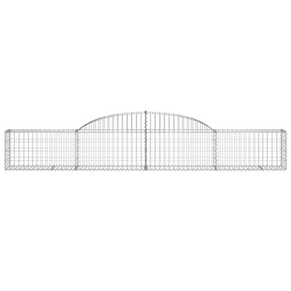 Gabione mit Hochbogen 300x30x40/60 cm Verzinktes Eisen