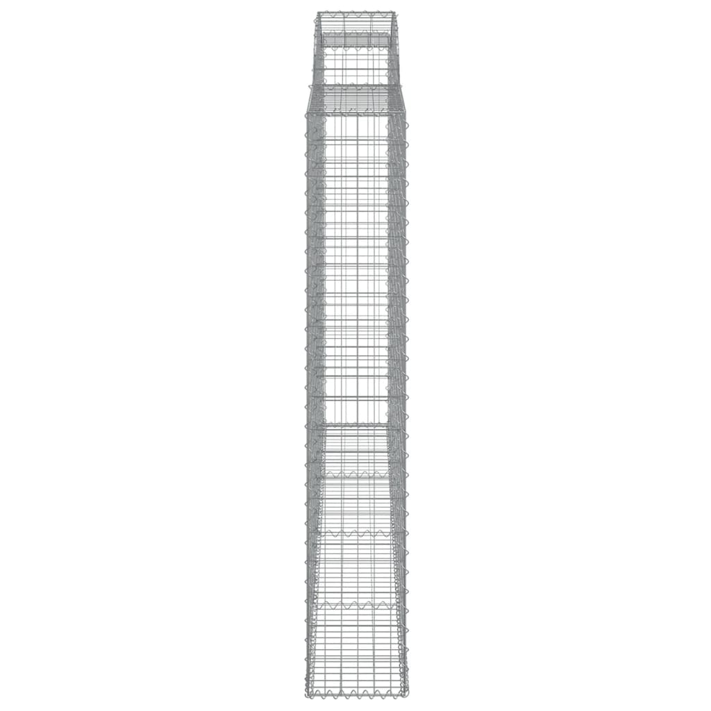 Gabione mit Hochbogen 300x30x180/200 cm Verzinktes Eisen