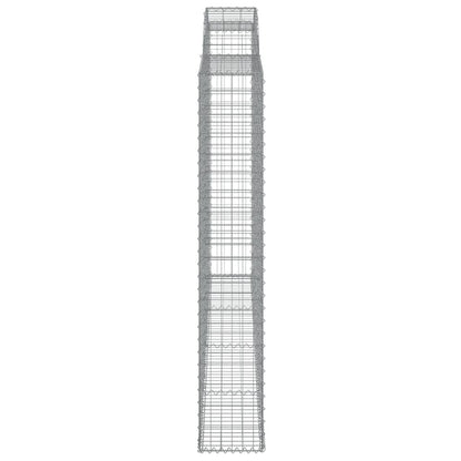 Gabione mit Hochbogen 300x30x180/200 cm Verzinktes Eisen