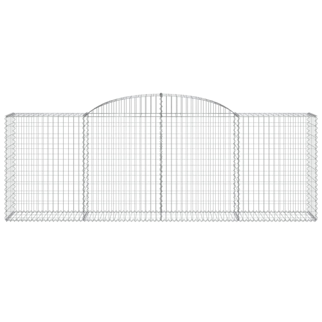 Gabione mit Hochbogen 300x50x100/120 cm Verzinktes Eisen