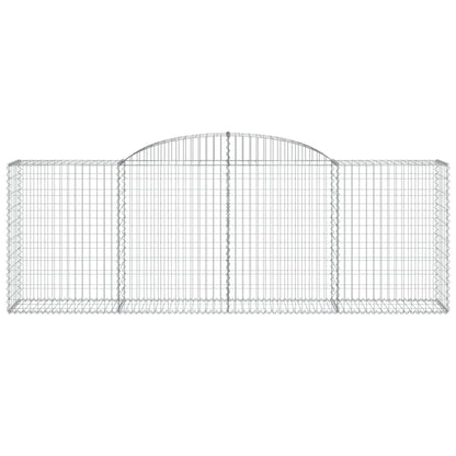 Gabione mit Hochbogen 300x50x100/120 cm Verzinktes Eisen