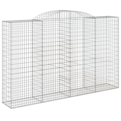 Gabione mit Hochbogen 300x50x180/200 cm Verzinktes Eisen