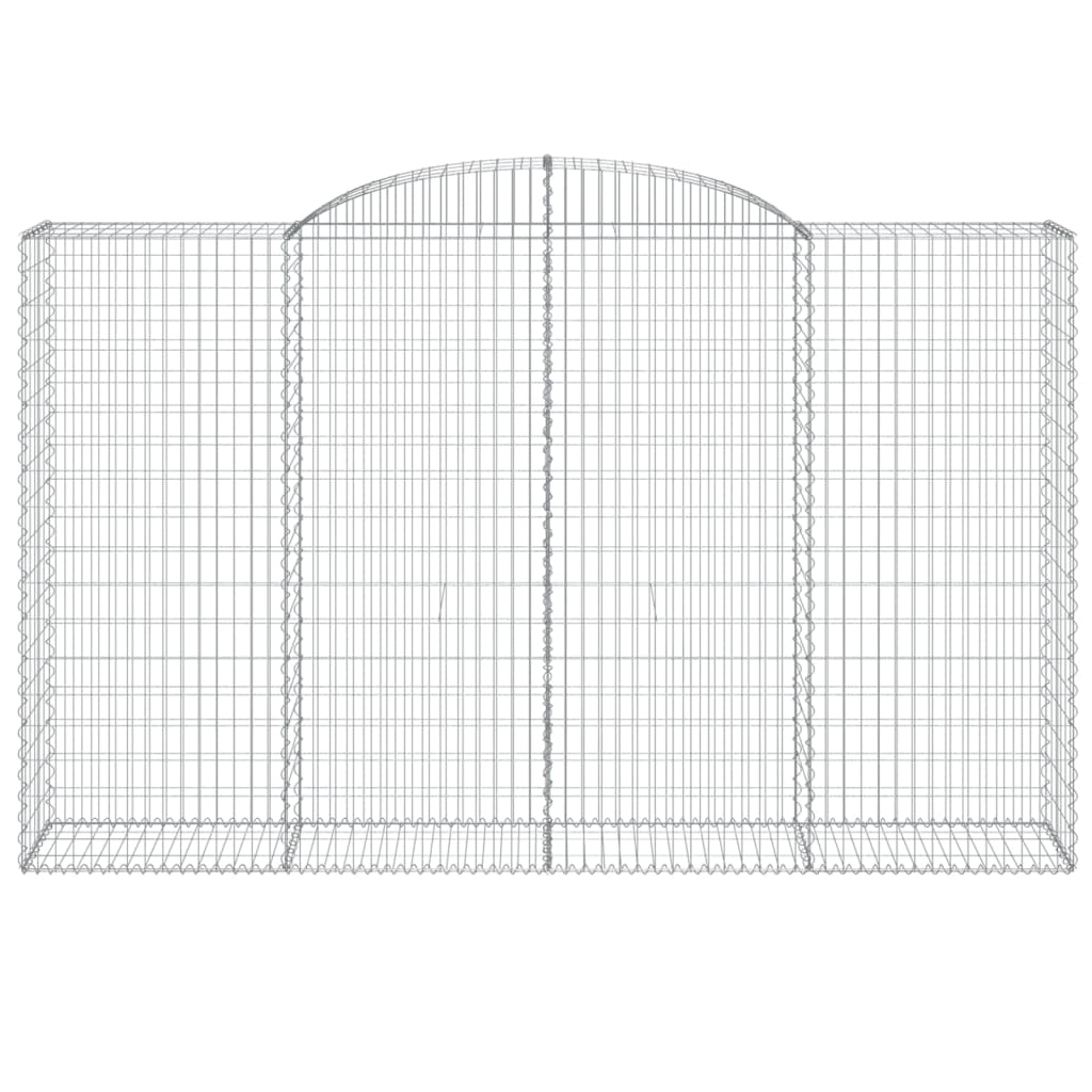 Gabione mit Hochbogen 300x50x180/200 cm Verzinktes Eisen