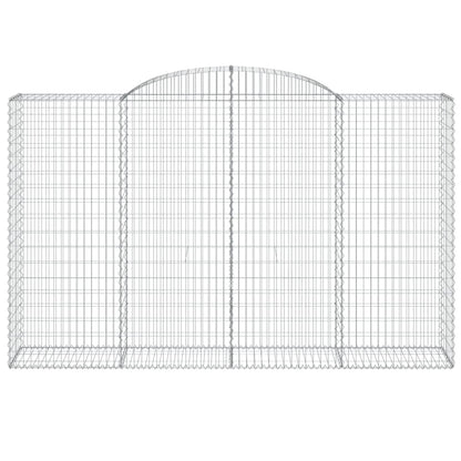 Gabione mit Hochbogen 300x50x180/200 cm Verzinktes Eisen