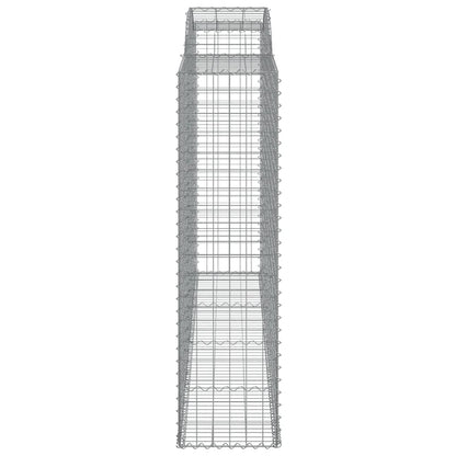 Gabione mit Hochbogen 300x50x180/200 cm Verzinktes Eisen