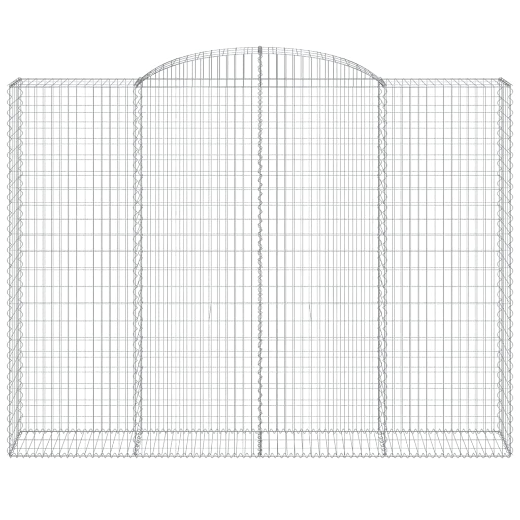 Gabione mit Hochbogen 300x50x220/240 cm Verzinktes Eisen