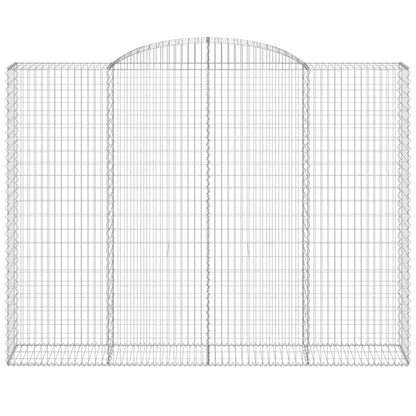 Gabione mit Hochbogen 300x50x220/240 cm Verzinktes Eisen