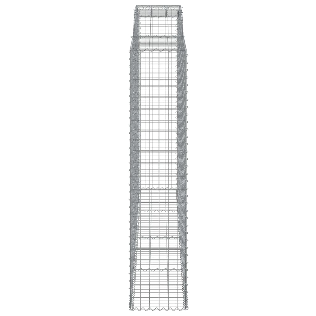 Gabione mit Hochbogen 300x50x220/240 cm Verzinktes Eisen