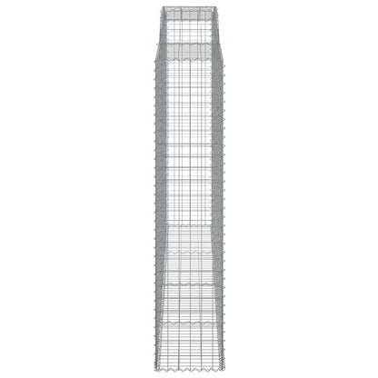 Gabione mit Hochbogen 300x50x220/240 cm Verzinktes Eisen