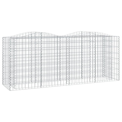Gabion højbed med høj bue 200x50x100 cm Galvaniseret jern