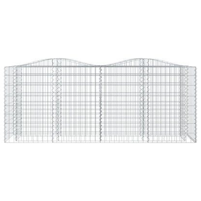 Gabion højbed med høj bue 200x50x100 cm Galvaniseret jern