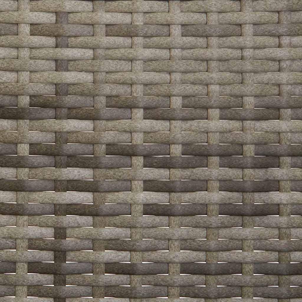 Gartenbank 3-Sitzer mit Kissen Grau Poly Rattan