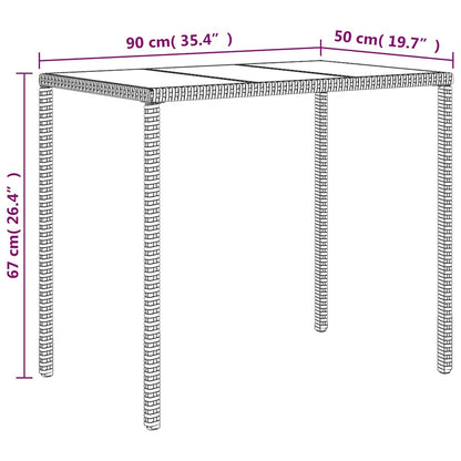 4-tlg. Garten-Lounge-Set mit Kissen Grau Poly Rattan