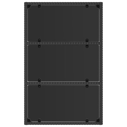 4-tlg. Garten-Lounge-Set mit Kissen Schwarz Poly Rattan
