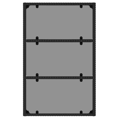 6-tlg. Garten-Lounge-Set mit Kissen Schwarz Poly Rattan