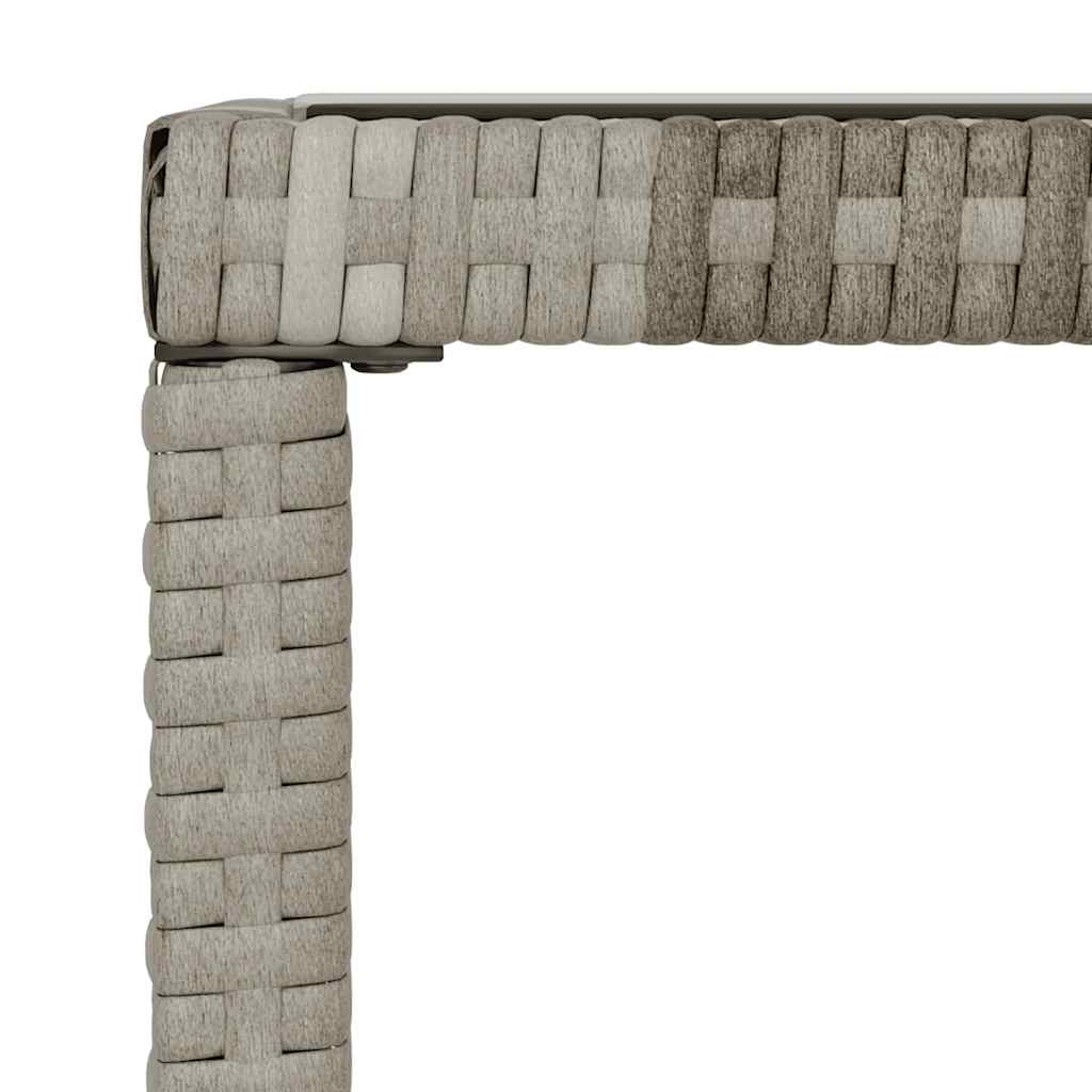 6-tlg. Garten-Lounge-Set mit Kissen Grau Poly Rattan