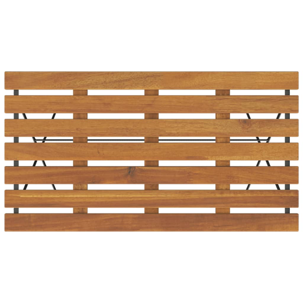 5-tlg. Bistro-Set Klappbar Massivholz Akazie und Stahl