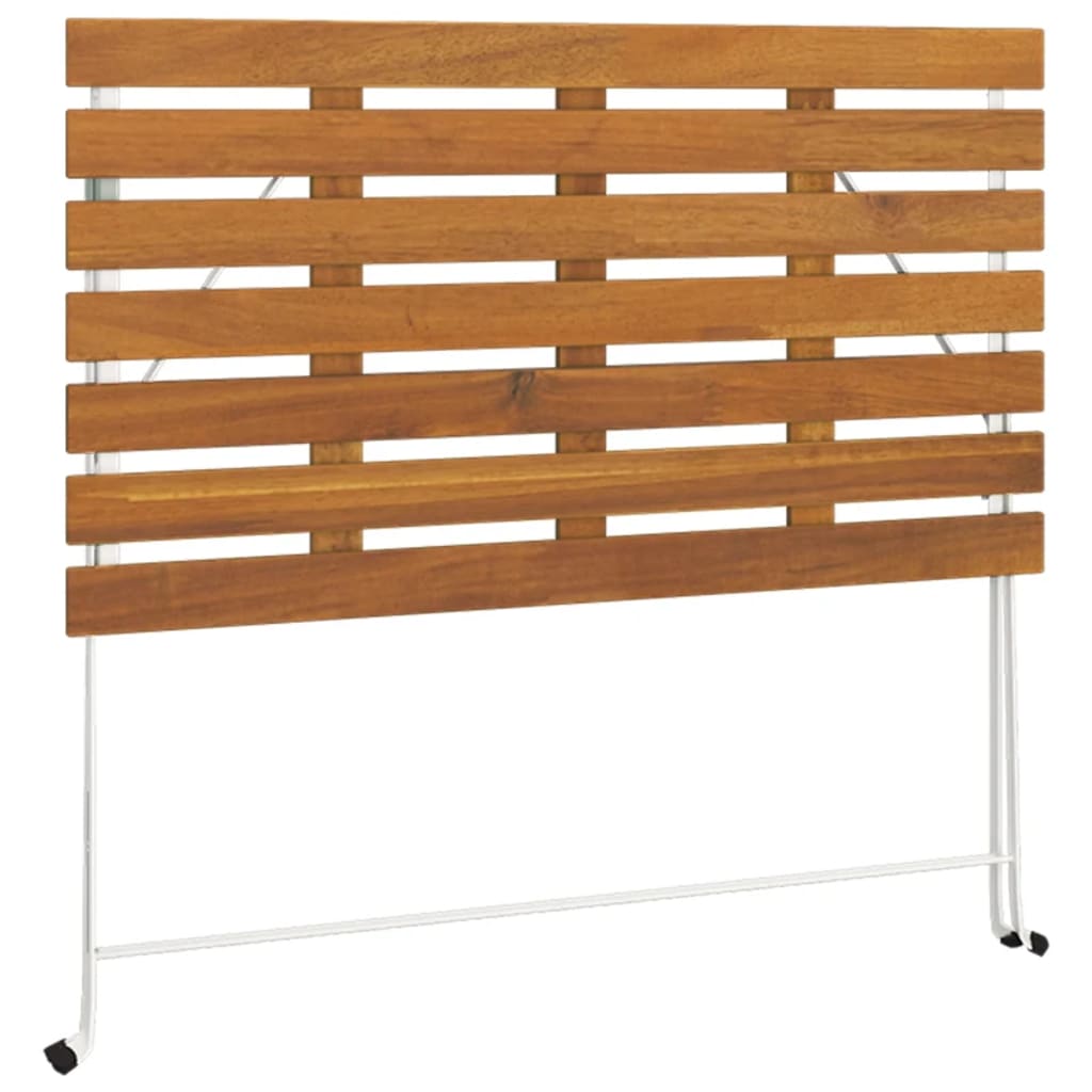7-tlg. Bistro-Set Klappbar Massivholz Akazie und Stahl