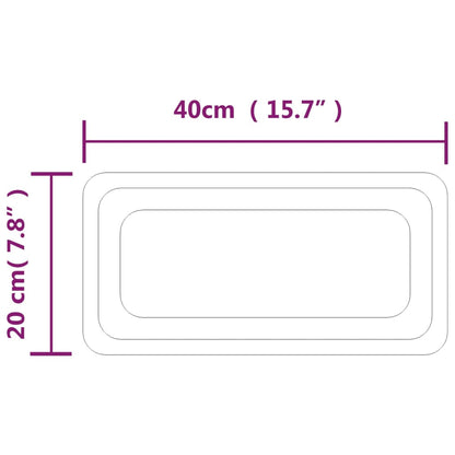 LED-Badspiegel 20x40 cm