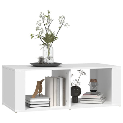 Sofabord Hvid 100x50x36 cm Træ Materiale