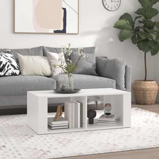 Sofabord Hvid 100x50x36 cm Træ Materiale
