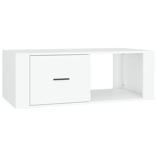 Sofabord Hvid 100x50,5x35 cm Træ Materiale