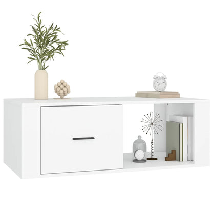 Sofabord Hvid 100x50,5x35 cm Træ Materiale