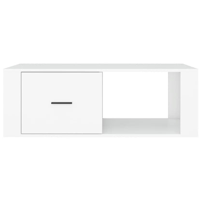 Sofabord Hvid 100x50,5x35 cm Træ Materiale