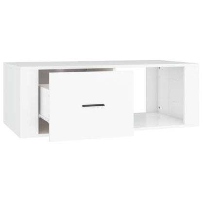 Sofabord Hvid 100x50,5x35 cm Træ Materiale