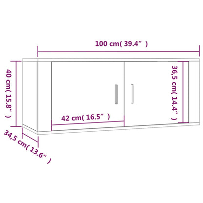 TV-Wandschrank Weiß 100x34,5x40 cm