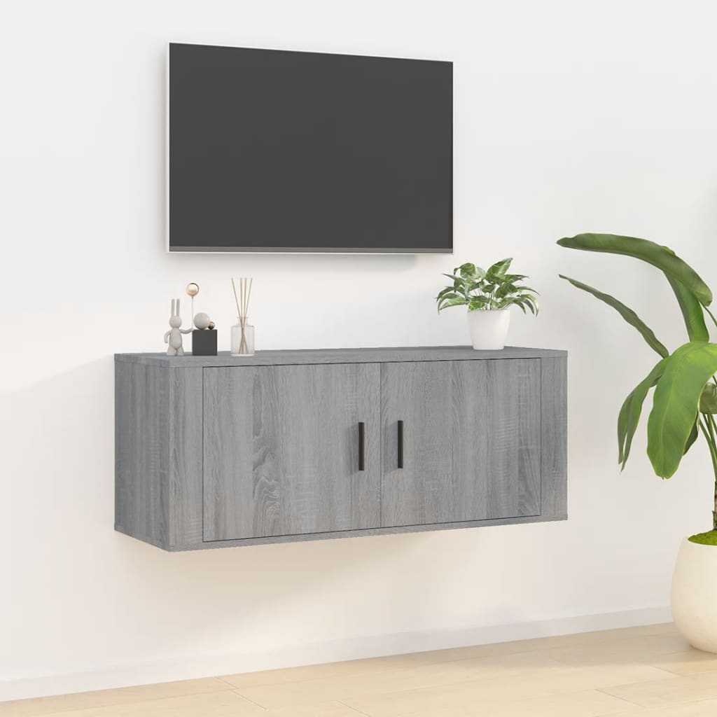 TV-Wandschrank Grau Sonoma 100x34,5x40 cm