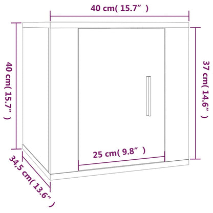 TV overskab hvid højglans 40x34,5x40 cm