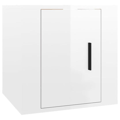 TV overskabe 2 stk Hvid højglans 40x34,5x40 cm